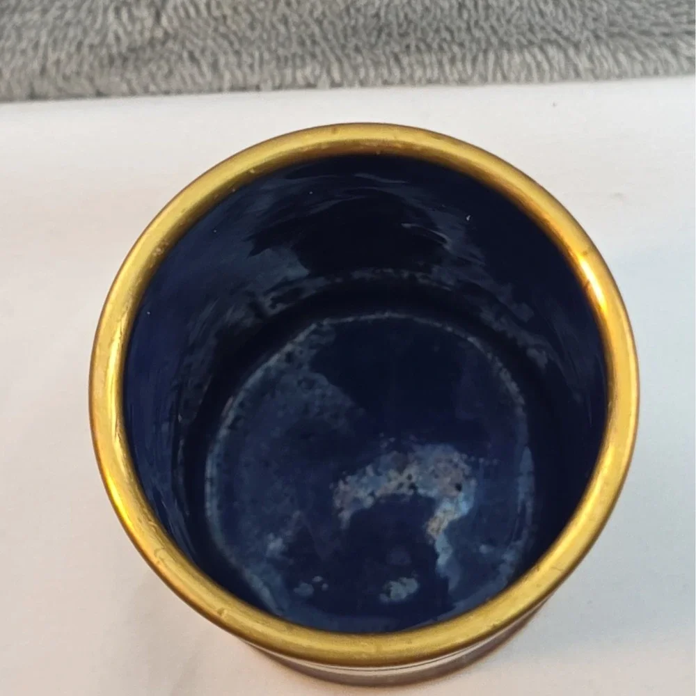 Vintage Cloisonne Enamel And Brass Rose 3